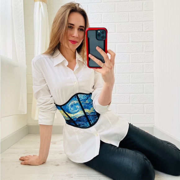 Van Gogh "The Starry Night"  Corset - Picture 2 of 8